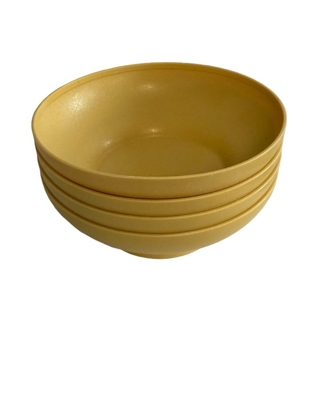 Vintage Tupperware Yellow Cereal Bowls Set of 4 6” Made in USA #890-34